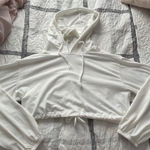 Super cute see thru cover up cropped hoodie